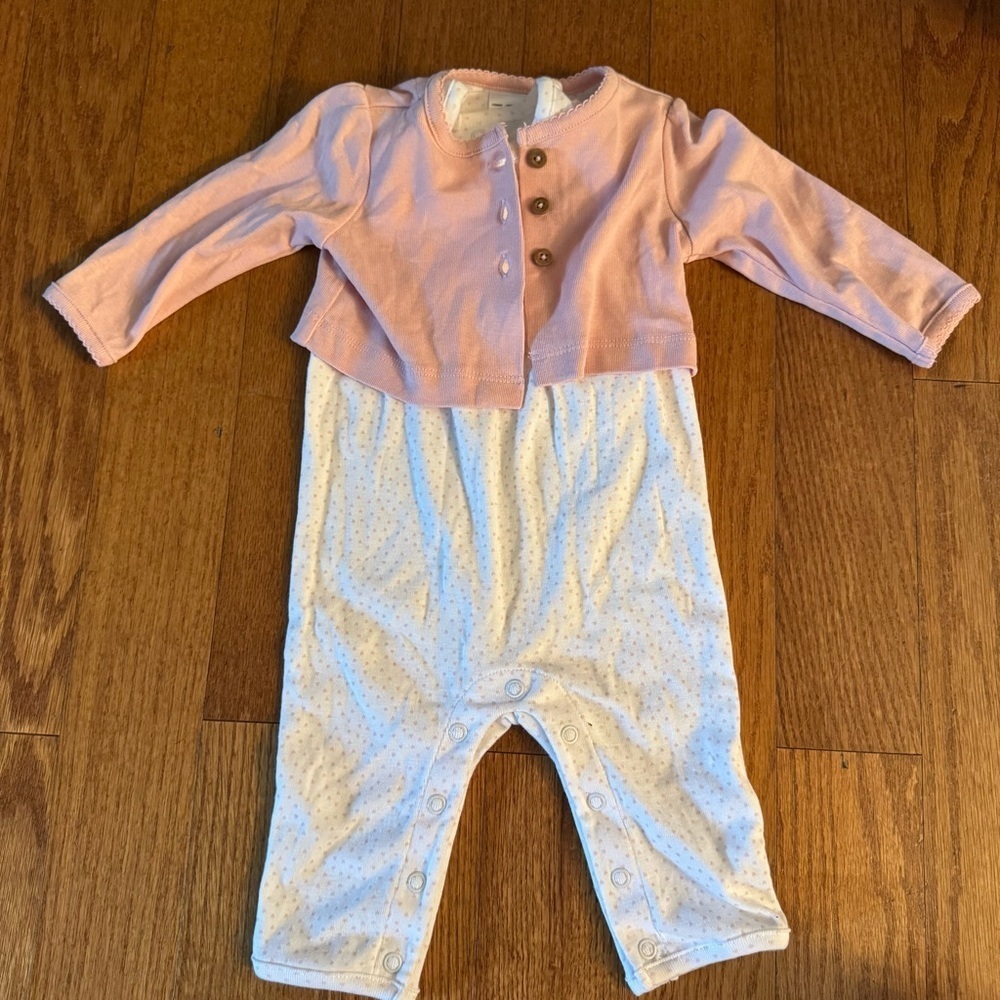 NWT Carter's Pink and White Baby Outfit Girls Size 3M